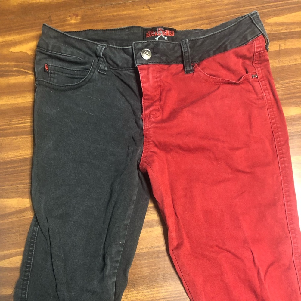 Split leg jeans
